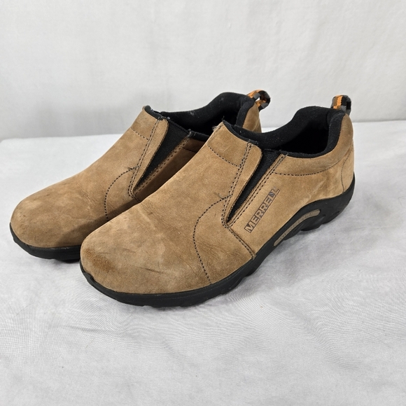 Merrell Big Kid Jungle Moc Nubuck Slip On Sneakers Size 6 M Brown J95625 - Picture 1 of 10
